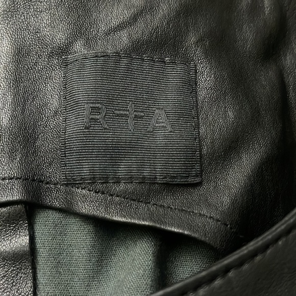 RtA Women's Black Zipped Leather Dress SZ. 4 - Picture 3 of 11